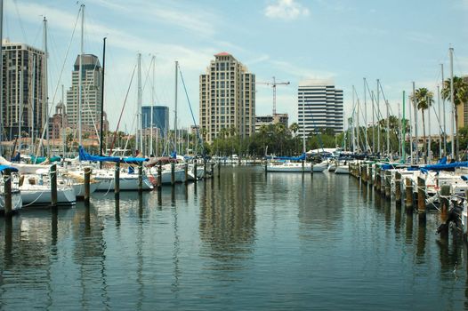 The yacht basin in St. Petersburg, Florida.