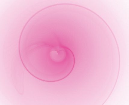 smooth pink heart background with a spiral