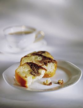 Marble Coffee Cake with selective focus