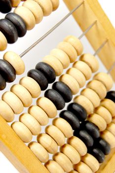 Wooden beads of abacus