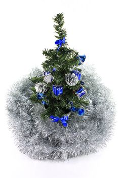tree, holiday, toys, tinsel, garland, ornament, decorate, new, year, christmas, winter, plant

