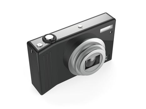 Digital camera isolated on white background