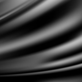 Black abstract satin curtain background