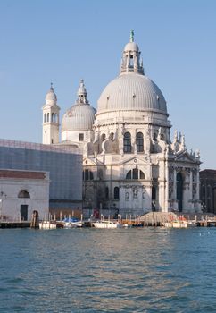 Santa Maria Della Salute Church at Grand canal Venice Italy