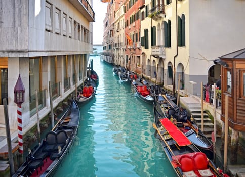 Beautiful water street - Venice, Italy, Europe.