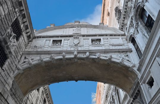 Bridge of Sighs - Ponte dei Sospiri. A legend says that lovers will be granted eternal love if they kiss on a gondola at sunset under the Bridge. Venice,Veneto, Italy, Europe.