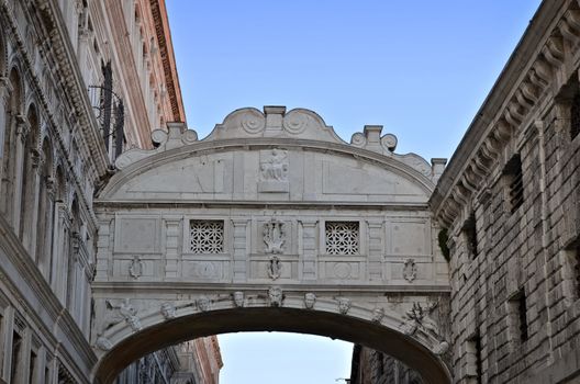 Bridge of Sighs - Ponte dei Sospiri. A legend says that lovers will be granted eternal love if they kiss on a gondola at sunset under the Bridge. Venice,Veneto, Italy, Europe.