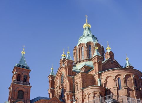 Uspenski Cathedral is an Eastern Orthodox cathedral in Helsinki, Finland, dedicated to the Dormition of the Theotokos (the Virgin Mary)