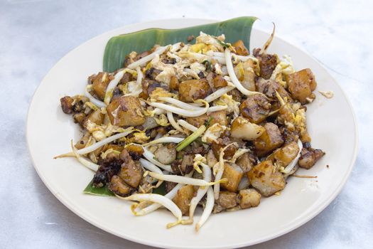 Penang Malaysia Fried Rice Carrot Cake with Bean Sprouts Char Koay Kak Local Dish