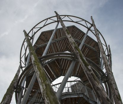 observation post from wood and metal