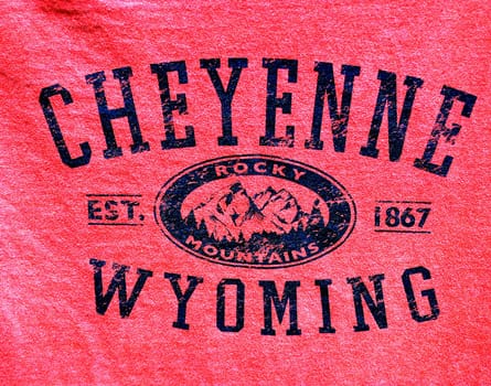 Cheyenne, Wyoming banner displayed outdoors.