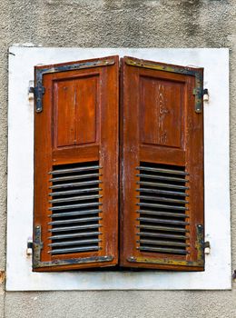 Rusty Shutters covering the Window