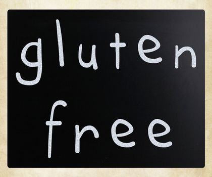 Gluten free diet concept - handwritten with white chalk on a blackboard