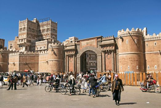 sanaa old town in yemen 