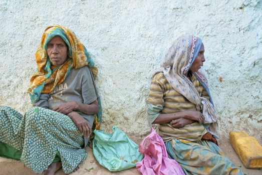 beggars in harar old town in ethiopia 