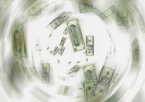 abstract image of dizziness money