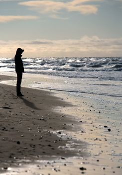 The lonely girl costs on seacoast