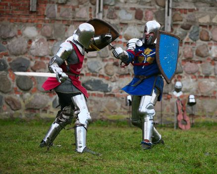 Struggle medieval knights. Show in Kaunas