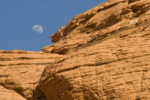 Moonrise at Red Rock Canyon, Nevada