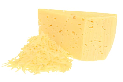 Сheese on a white background.