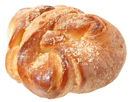 Sweet bun on a white background.
