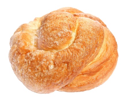 Sweet bun on a white background.