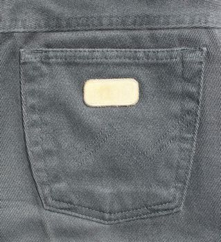 Back pocket of black jeans.