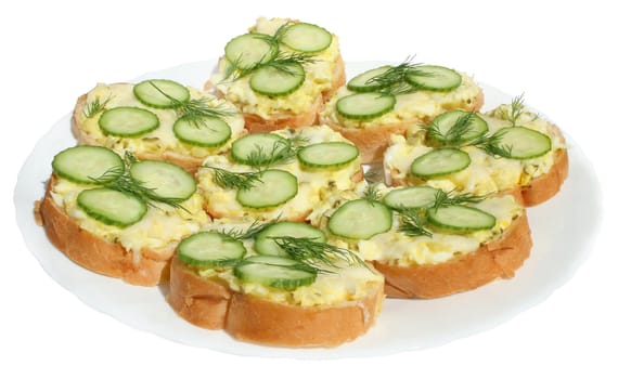 Hot sandwiches on a plate