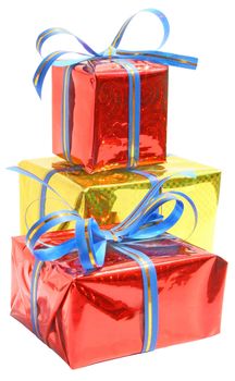 Gifts on a white background