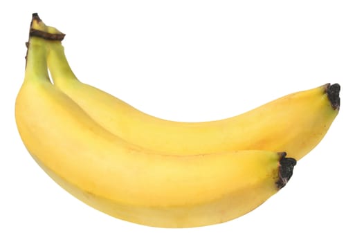 Ripe banana on a white background.