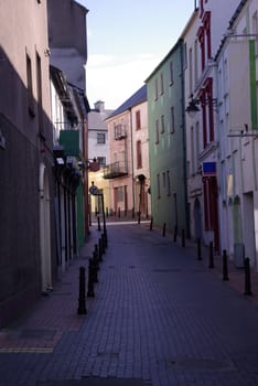 A side street along the main street in Waterford Ireland