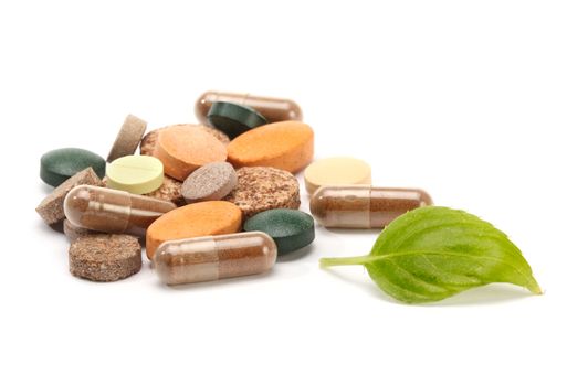 vitamins, pills and tablets