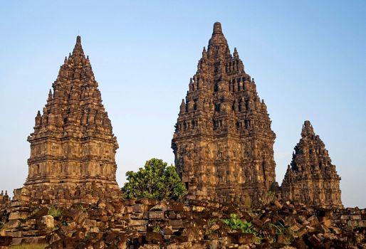 Prambanan temple near yogyakarta in java indonesia