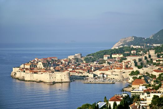 view of dubrovnik town in croatia