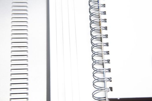 Address book with metal spiral, white paper