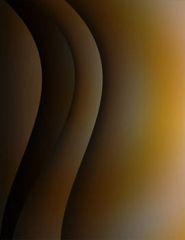 Dark metal curve abstract with old yellow background