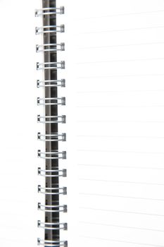 Address book with metal spiral, white paper