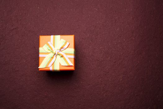 Concept and ideas: Gift Box On Rustic Background