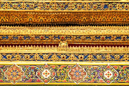 temple decoration in grand palace of bangkok thailand