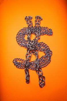 Concept and ideas: Dollar Sign In Metal Chains