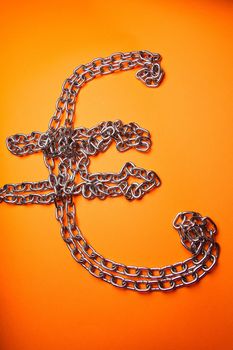Concept and ideas: Euro Sign In Metal Chains