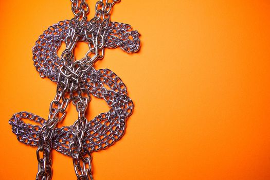 Concept and ideas: Dollar Sign In Metal Chains