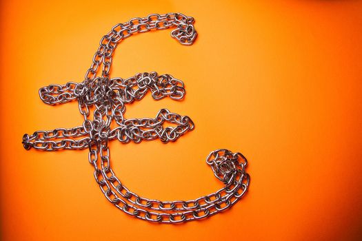 Concept and ideas: Euro Sign In Metal Chains