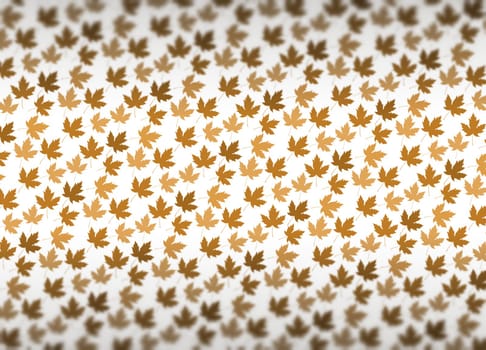 Illustration of brown maple leaves background