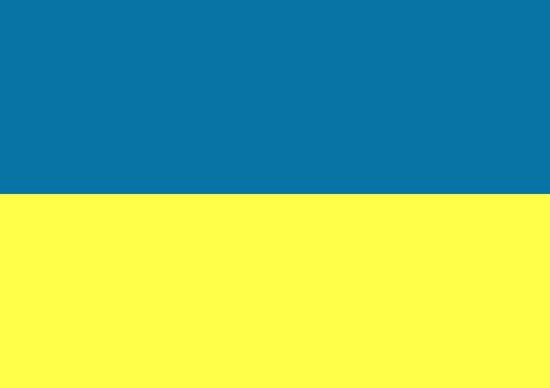 Illustrated flag of Ukraine