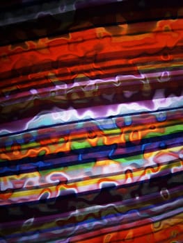 Abstract of colourful fabric with warping effect