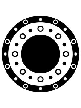 Retro black and white round frame