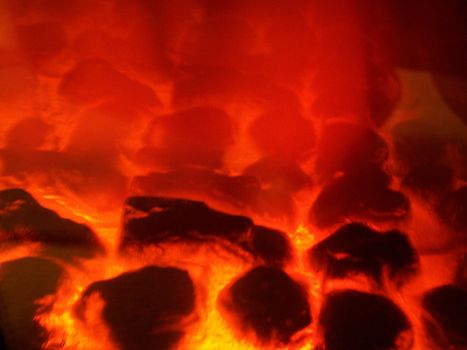 abstract photo of burning coal