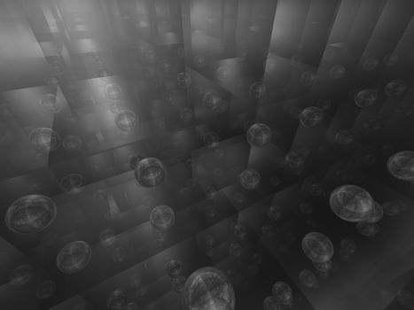 illustration of Many glass spheres