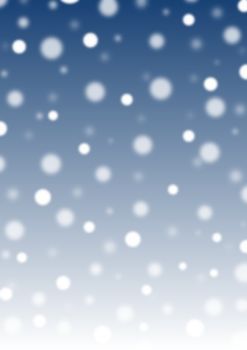 Illustrated gradient abstract scene of falling snow